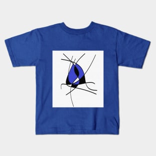 Geometric blue black Kids T-Shirt